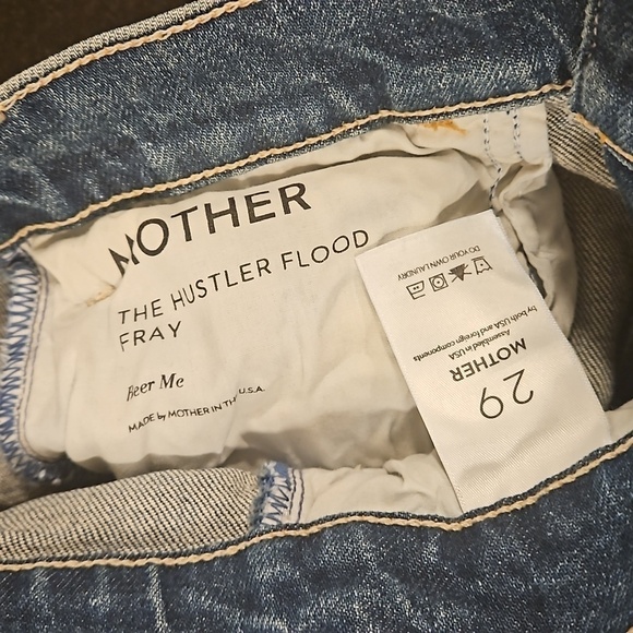 💕MOTHER SUPERIOR💕 Hustler Flood Fray Jeans ~ Beer Me 29 NWOT - Picture 16 of 16